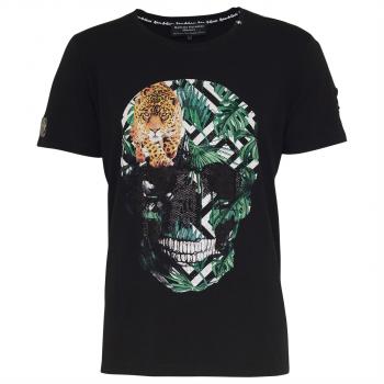 Roberto Geissini T-SHIRT SKULL JUNGLE schwarz Unisex